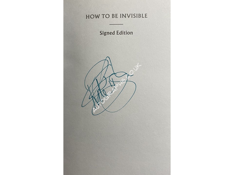 Kate Bush Signed Book How To Be Invisible. COA UACC Kate Bush Signed Book How To Be Invisible. COA UACC