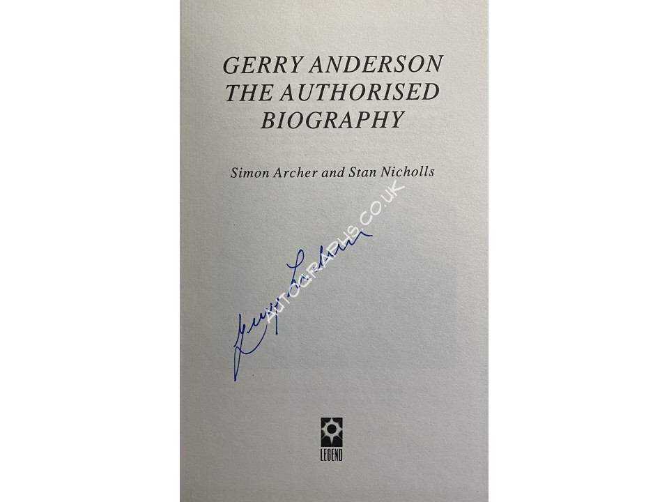 Gerry Anderson Signed Biography Book Thunderbirds. COA UACC
