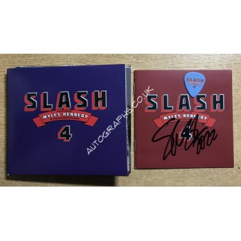 Slash 4 Signed CD Sleeve  Guns and Roses. COA UACC