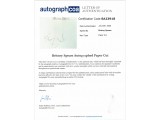 Britney Spears Signature., Certified ACOA