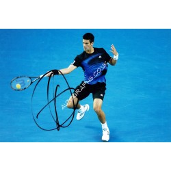 Novak Djokovic signed photograph. COA UACC