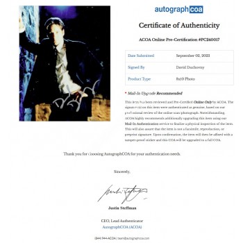 David Duchovny Signed Photograph. COA UACC