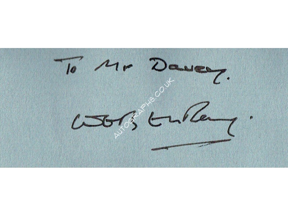 Walter Owen (WO) Bentley Signed Booklet. COA UACC