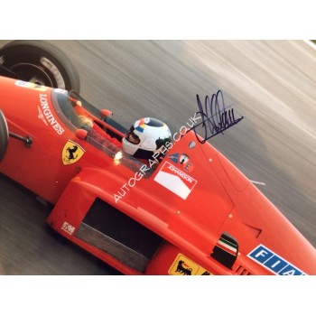Stefan Johansson Large Signed Photograph - Ferrari. COA UACC