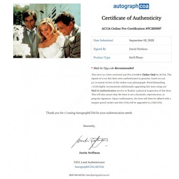 David Hedison Signed Photograph. COA UACC David Hedison Signed Photograph. COA UACC