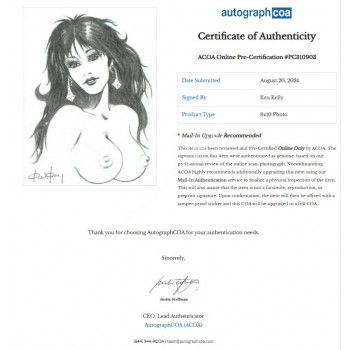 Ken Kelly Original Art. COA UACC