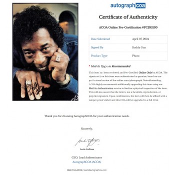 Buddy Guy Signed Magazine Page. COA UACC Buddy Guy Signed Magazine Page. COA UACC