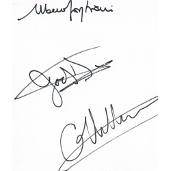 Ferrari Team 1980 - Gilles Villeneuve, Scheckter, Forghieri. COA UACC