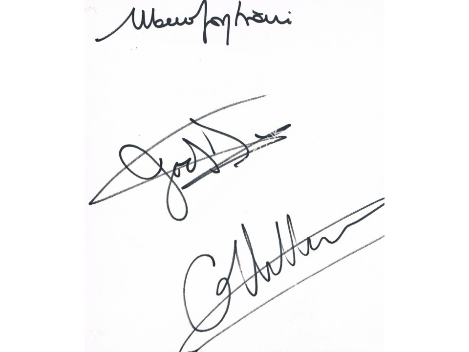 Ferrari Team 1980 - Gilles Villeneuve, Scheckter, Forghieri. COA UACC