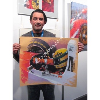 Ayrton Senna Original Juan Carlos Ferrigno Painting, Signed by the artist. COA UACC Ayrton Senna Original Juan Carlos Ferrigno Painting, Signed by the artist. COA UACC
