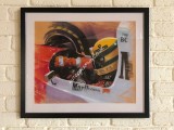 Ayrton Senna Original Juan Carlos Ferrigno Painting, Signed by the artist. COA UACC