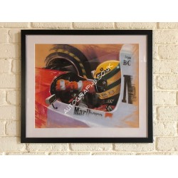 Ayrton Senna Original Juan Carlos Ferrigno Painting, Signed by the artist. COA UACC