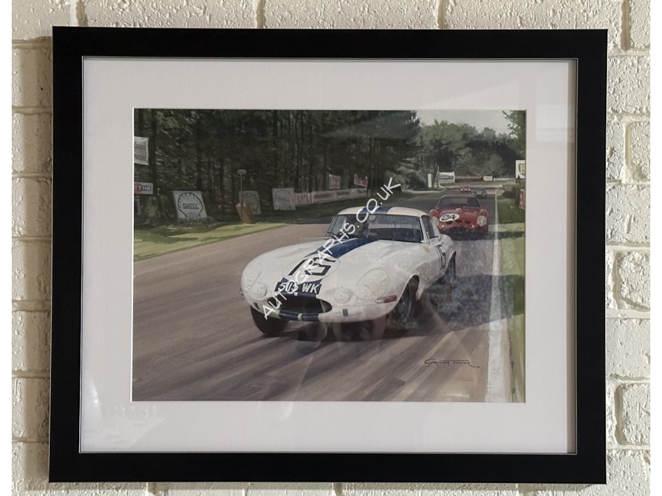 Jaguar Le Mans 1963 Original Graham Turner Painting Signed by the Artist. COA UACC