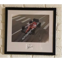 Nigel Mansell Ferrari Original Graham Turner Painting with Mansell Signature Card. COA UACC