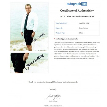 John Nettles Signed Photograph. COA UACC