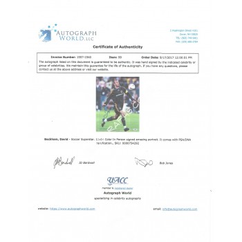 David Beckham Signed (Large) Photograph. COA UACC