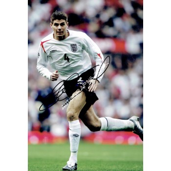 Steven Gerrard Signed Photograph. COA UACC