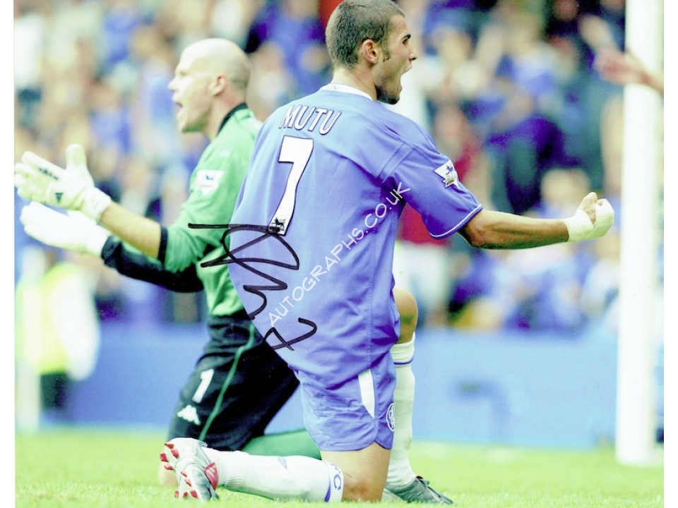 Adrian Mutu Signed Photograph. COA UACC Adrian Mutu Signed Photograph. COA UACC