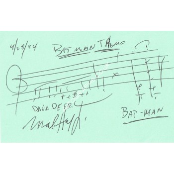 Neal Hefti Music Quotation (Batman). Pre Certified ACOA