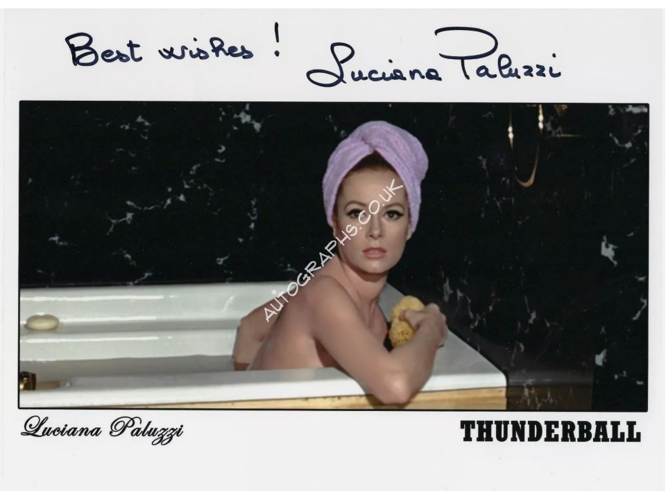 Luciana Paluzzi Signed James Bond 8x10 Photograph 2. COA UACC