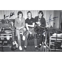 The Jam Group Signed 8x12 Photograph Paul Weller Rick Buckler Bruce Foxton. COA UACC