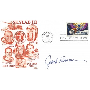 Jack Lousma Signed Skylab 3 Postal Cover. COA UACC
