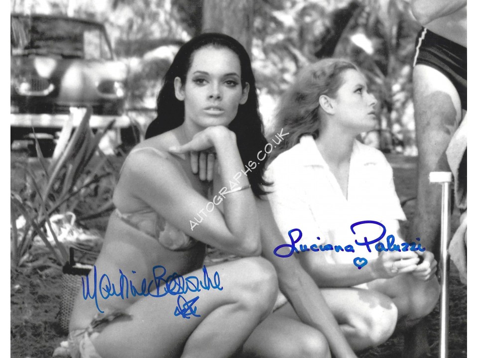 Luciana Paluzzi and Martine Beswick Signed 8x10 James Bond 007 8x10 Photograph. COA UACC Luciana Paluzzi and Martine Beswick Signed 8x10 James Bond 007 8x10 Photograph. COA UACC