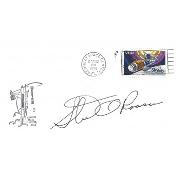 Stuart Roosa Apollo 14 Signed Postal Cover 2. COA UACC