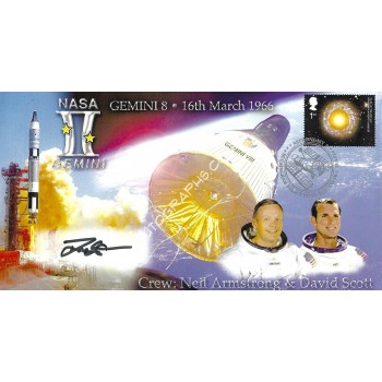 Dave Scott Signed Gemini 8 Postal Cover. COA UACC