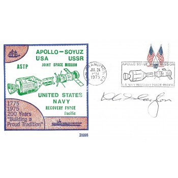 Deke Slayton Signed Apollo Soyuz Postal Cover