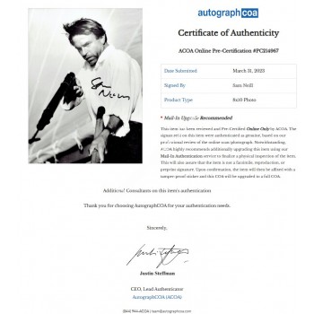 Sam Neill Signed Photograph