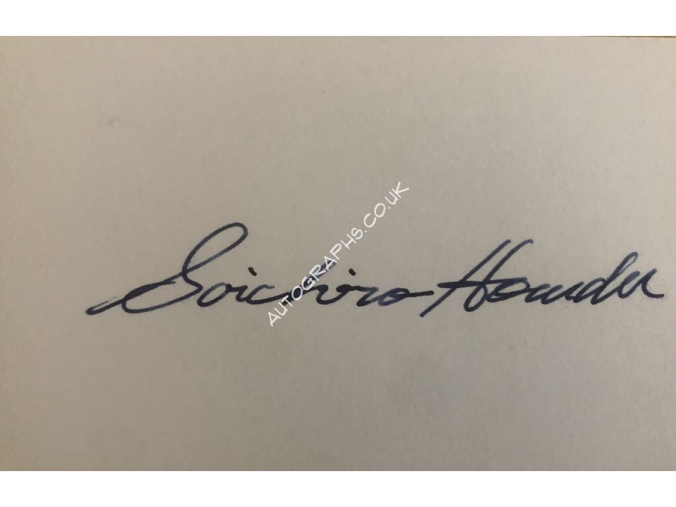 Soichiro Honda Signature and Letter 1974 Soichiro Honda Signature and Letter 1974