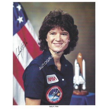 Sally Ride Signed 10x8 NASA Lithograph
