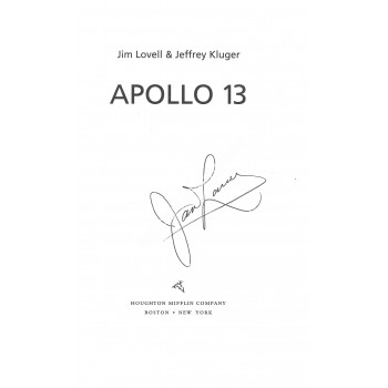 Jim Lovell Signed Apollo 13 Hardback Book