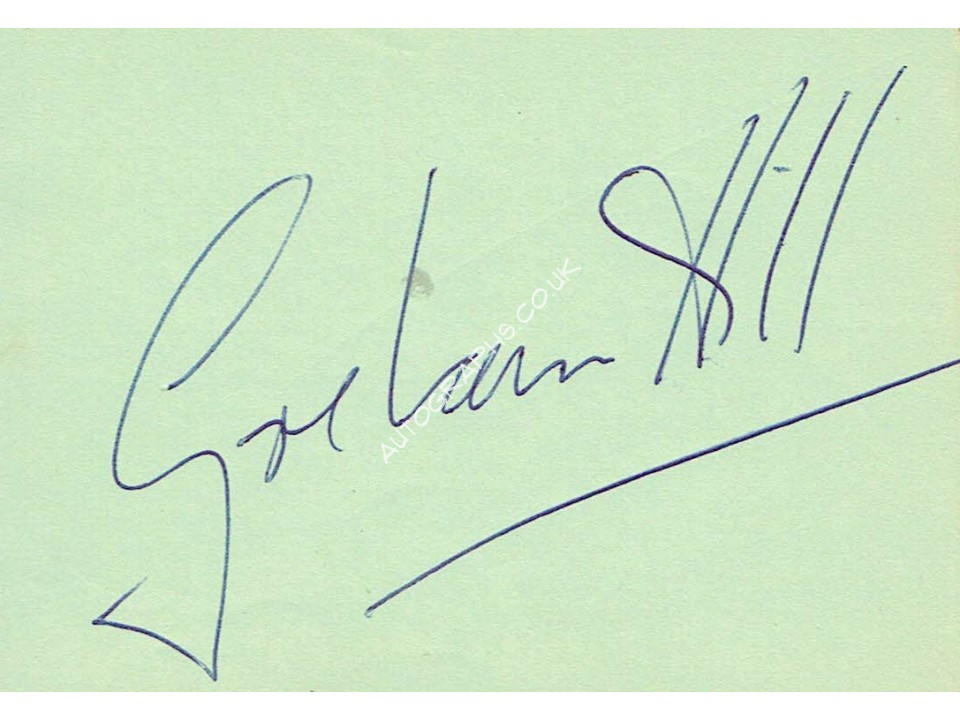 Graham Hill Signed Album Page Graham Hill Signed Album Page