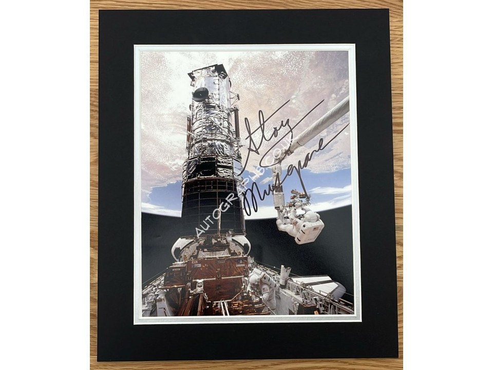 Story Musgrave Signed Space Shuttle STS 61 Hubble Display