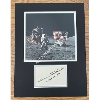 Harrison Schmitt Apollo 17 Signed Autograph Display