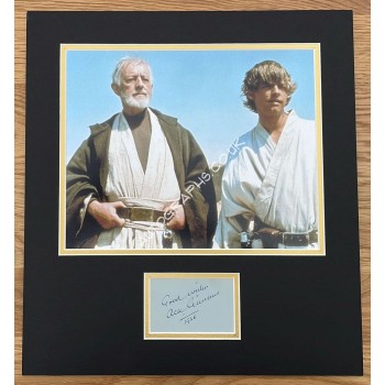 Alec Guinness Signed Star Wars Obi Wan Kenobi Autograph Display