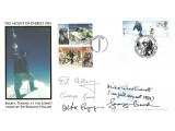 Edmund Hillary + 4 Signed Mount Everest Postal Cover