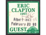 Eric Clapton authentic genuine signed autograph guest pass. COA UACC