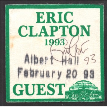 Eric Clapton authentic genuine signed autograph guest pass. COA UACC