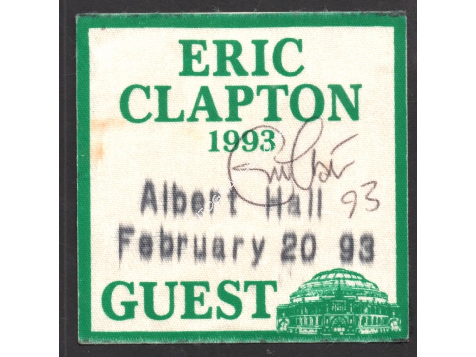 Eric Clapton authentic genuine signed autograph guest pass. COA UACC