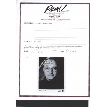 Phil Collins Genesis authentic genuine signed autograph photo COA UACC Phil Collins Genesis authentic genuine signed autograph photo COA UACC