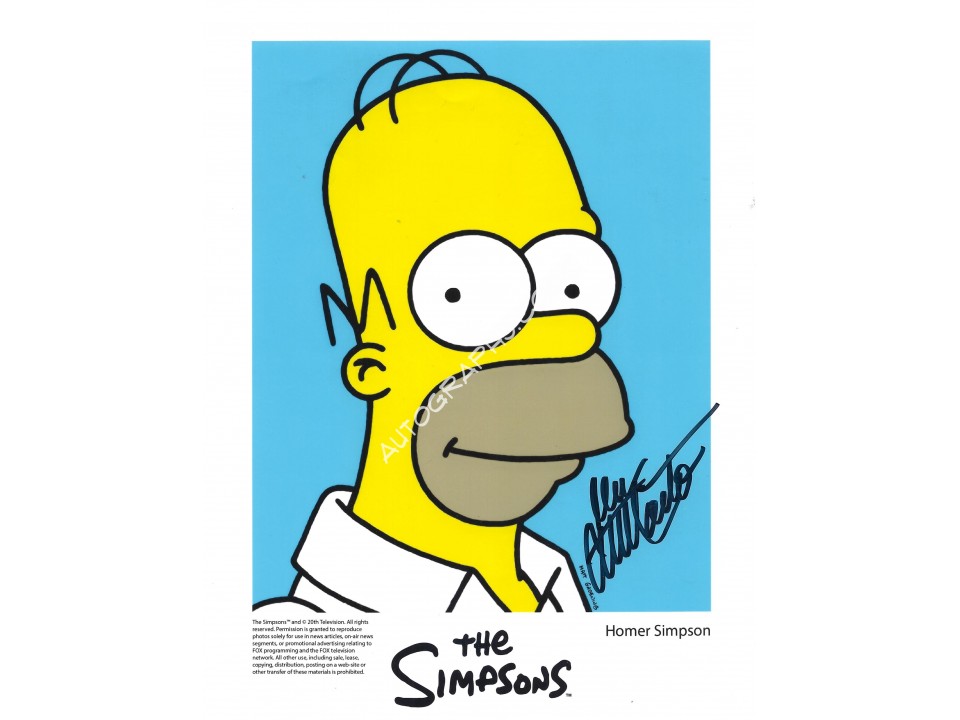  Dan Castellaneta Signed Homer Simpson autograph Photo Simpsons