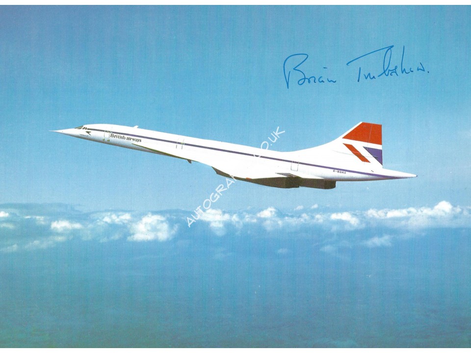 Brian Trubshaw Signed 8x10 Concorde Photograph