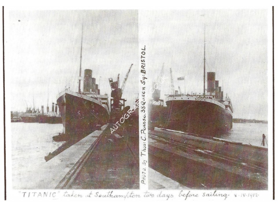 Edith Hart Titanic Survivor Signed Postcard