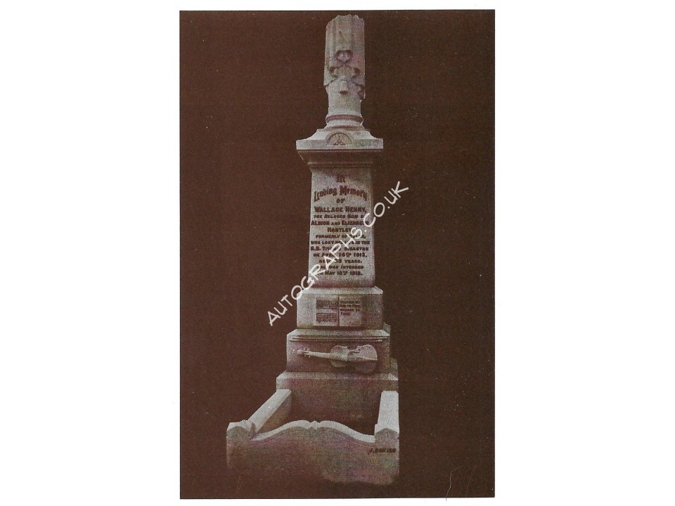 Edith Haisman Titanic Survivor Signed Memorial Postcard Edith Haisman Titanic Survivor Signed Memorial Postcard
