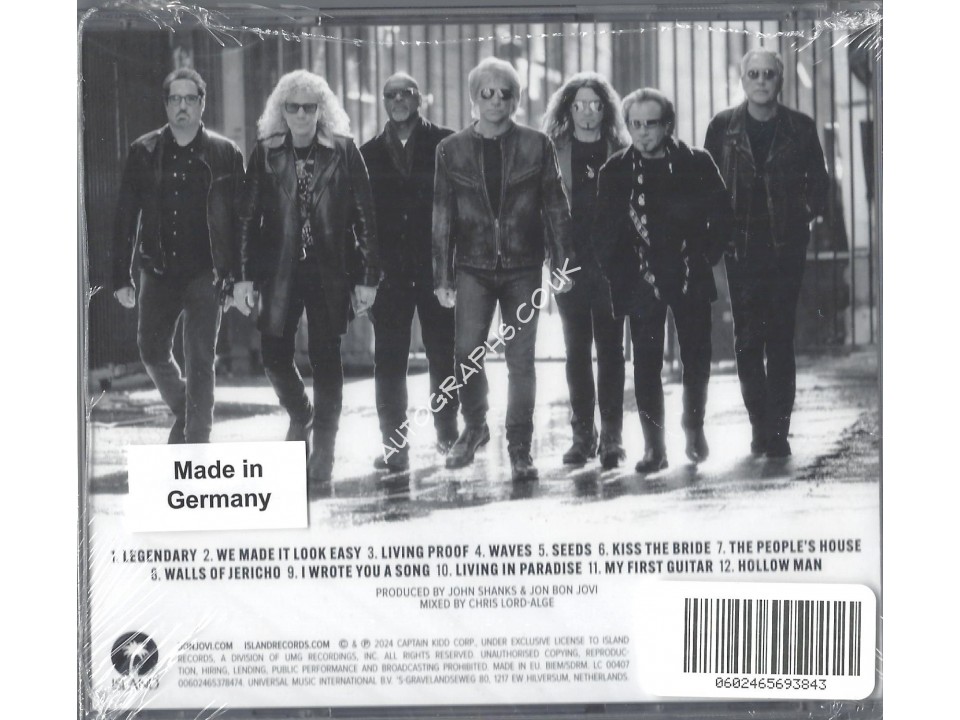  Bon Jovi Signed autograph CD Album Sleeve  Forever