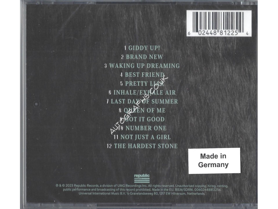 Shania Twain Signed Queen Of Me CD Art Card