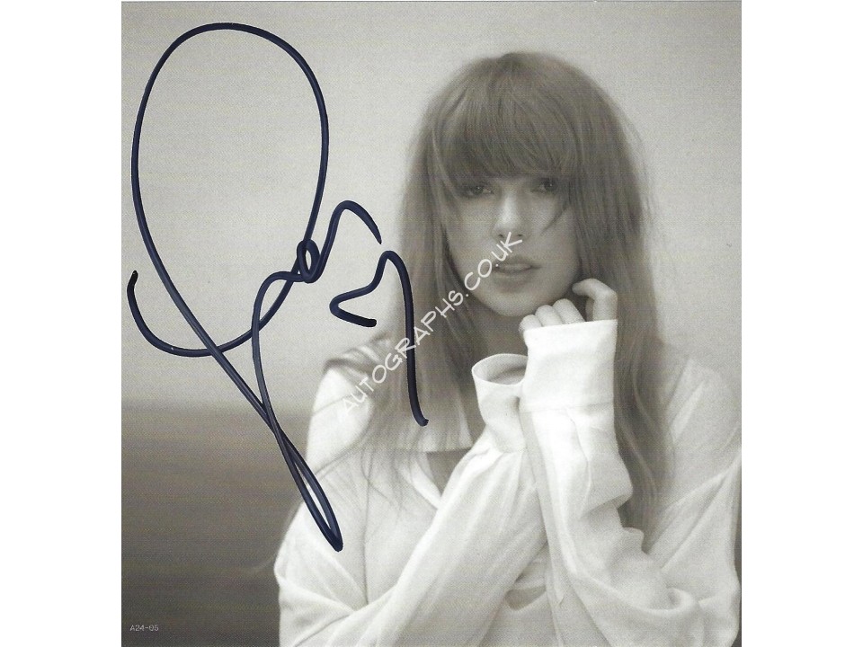 Taylor Swift Signed  The Tortured Poets Department  CD Art Card - With Added Heart